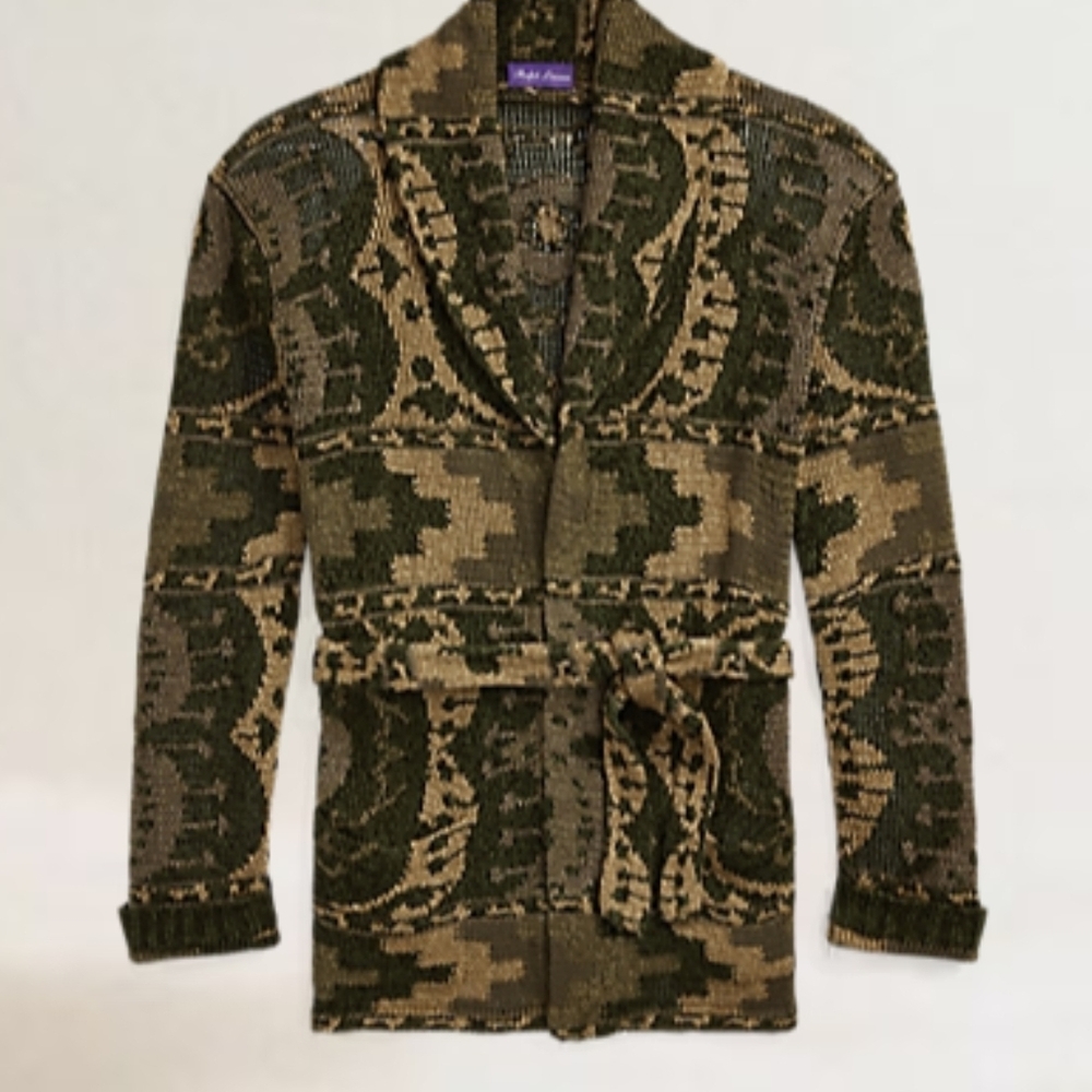 Ralph Lauren Purple Label Olive Knit Jacket